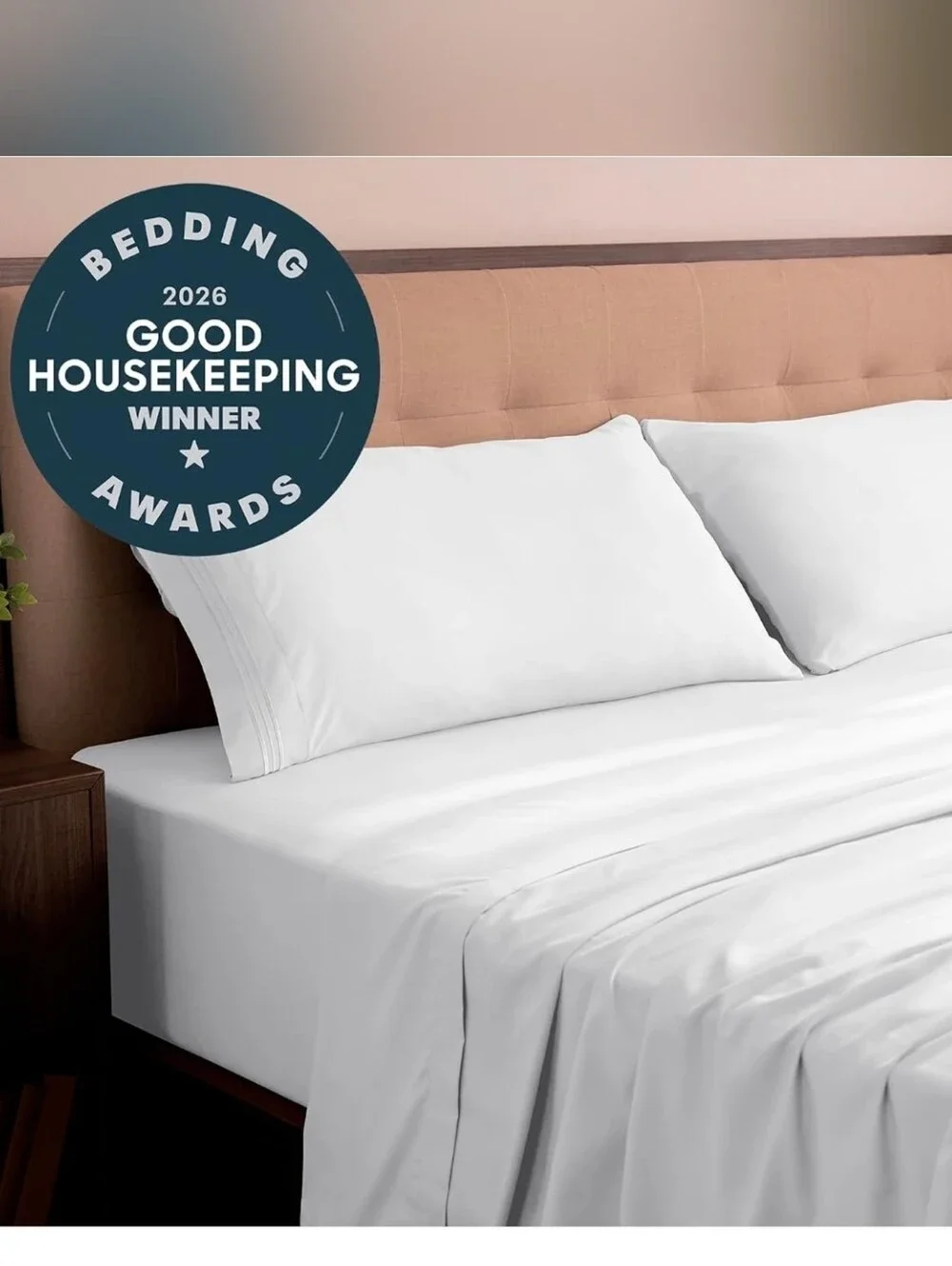 NEW! Mellanni Iconic 4-Piece, Ultra Soft Sheet Set King, White AWARD-WINNING